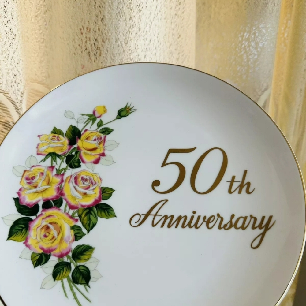 50th anniversary ceramic plate
